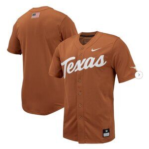 Nike Orange Texas Longhorns Full Button Baseball Small P33330 MSRP $100